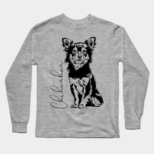 Chihuahua dog portrait Long Sleeve T-Shirt